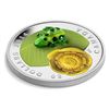 Image 2 : 2014 $20 Fine Silver Water-Lily & Leopard Frog Murano Glass Coin