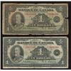 Image 1 : Bank of Canada $1, 1935 - French Lot of 2