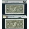 Image 2 : Bank of Canada $20, 1937 - Lot of 2 Graded Notes