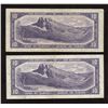 Image 2 : Bank of Canada $10, 1954 - Devil's Face Banknotes Lot of 2