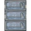 Image 1 : Bank of Canada $5, 1954 - Lot of 3