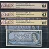 Image 3 : Bank of Canada $5, 1954 - Lot of 3