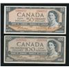 Image 5 : Bank of Canada $1 - $100, 1954 - Matching Signatures Set