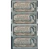 Image 3 : Bank of Canada $100, 1954 - Lot of 4 Graded Banknotes