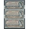 Image 1 : Bank of Canada $100, 1954 Banknote Set of 3 Signatures