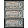 Image 1 : Bank of Canada $100, 1954 Banknote Set of 3 Signatures
