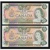 Image 2 : Bank of Canada $20, 1979 - Lot of 2 Consecutives