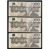 Image 2 : Bank of Canada $100, 1988 AJX Replacement Lot of 3