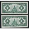 Image 2 : Dominion of Canada $1, 1923 - Lot of 2 Consecutives