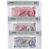 Image 1 : Northern Ireland, ND (1978), lot of 3 matching S/N: 001282, including 5/ 10/ 100 pound. Collector Se