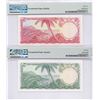 Image 2 : East Caribbean States/ Antigua, lot of 2, ND (1965), $1 & $5, B93442129 & D13377565. Both PMG 66EPQ.