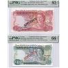 Image 2 : Jersey, ND (1978), lot of 4 matching S/N: *010800 set, including 1/ 5/ 10/ 20 pounds. Collector Seri