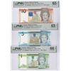 Image 2 : Jersey, ND (2010), lot of 5 matching S/N: AD 000835 set, including 1/ 5/ 10/ 20/ 50 pounds. PMG 65EP