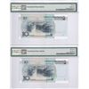 Image 2 : China/ People's Republic, Set of 2, 2005, 10 Yuan, X1K7999999 & 8000000. PMG 66 EPQ & 67EPQ. 8 Milli