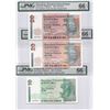 Image 1 : Standard Chartered Bank, Lot of 3, 1985 &1993, $10 A, $20 A& $20 A, Same S/N: A013210. All PMG 66EPQ