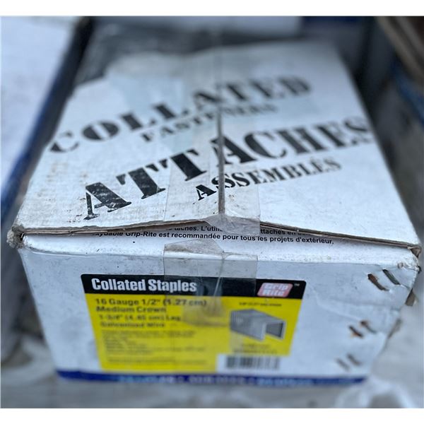 New Grip Rite Collated Staples 16 Gauge 1/2" Medium Crown 10,000