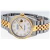 Image 9 : Rolex Mens Stainless Steel and Yellow Gold MOP VVS Diamond 36mm Datejust
