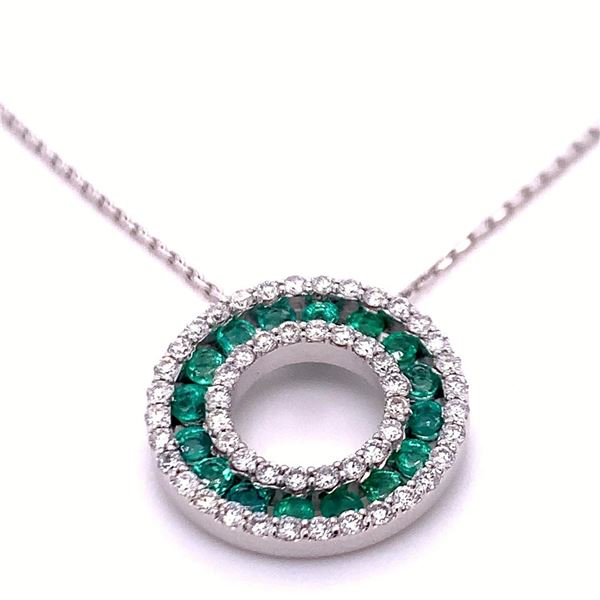 Emerald and Diamond Pendant