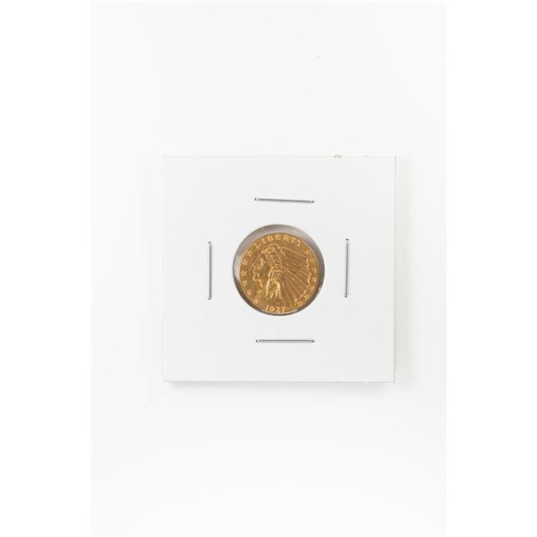 1927 $2 1/2 Indian Head Quarter Eagle Gold Coin