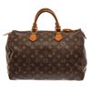 Image 1 : Louis Vuitton Brown Monogram Canvas Speedy 35 Satchel Bag