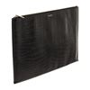 Image 2 : Saint Laurent YSL Black Crocodile Zip Pouch