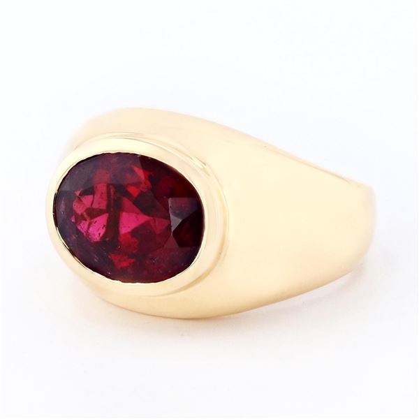 4.25 ctw Pink Tourmaline 14K Yellow Gold Ring