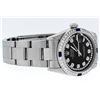 Image 3 : Rolex Womens Midsize 31mm Black String Diamond & Sapphire Datejust Wristwatch