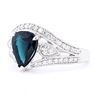 Image 1 : 2.32 ctw Blue Sapphire and 0.35 ctw Diamond Platinum Ring