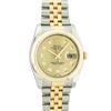 Image 2 : Rolex Mens Stainless Steel and Yellow Gold Champagne VVS Diamond 36mm Datejust