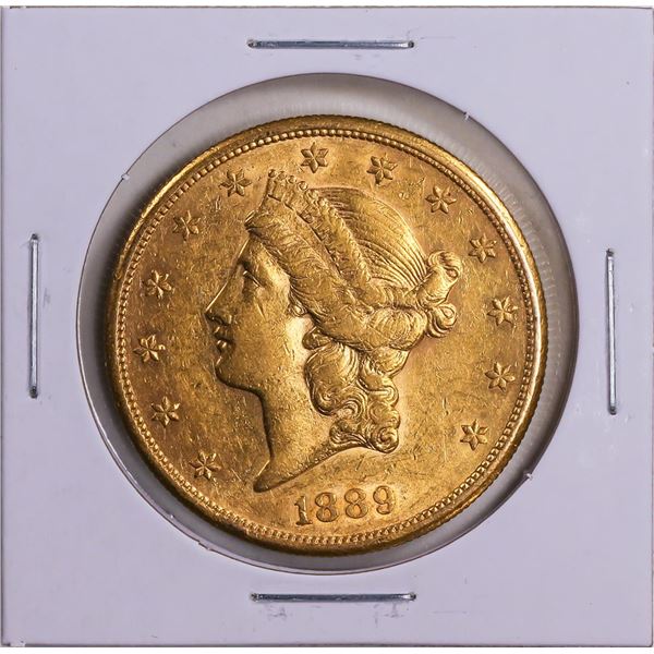 1889 $20 Liberty Head Double Eagle Gold Coin VF