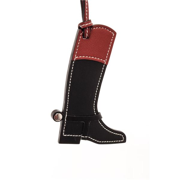 Hermes Black Paddock Botte Equestrian Boot Charm