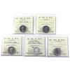 Image 1 : 5-cent 2018 First Strike MS66, MS66, PF67 UHC, Silver Colour PF67 UHC, & SP67 ICCS Certified. 5pcs.
