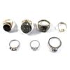 Image 1 : 6x Assorted .925 Silver Rings with Various Embellishments Gross Weight: 48.6g. 6pcs.