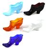 Image 1 : Lot of 5x Mosser Glass Company Glass Slippers with Bows and Decoration, All Different Colours. 5pcs