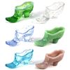 Image 1 : Lot of 6x Mosser Glass Company Glass Slippers with Bows and Decoration, All Different Colours. 6pcs