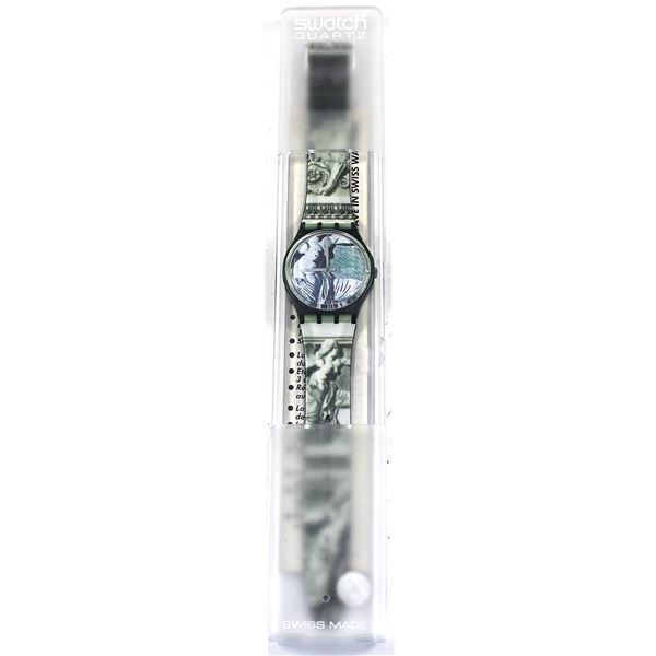 Vintage 1991 Swatch Gent GG112 NEW 'Cupydus' Style Wristwatch in Original Case with Papers