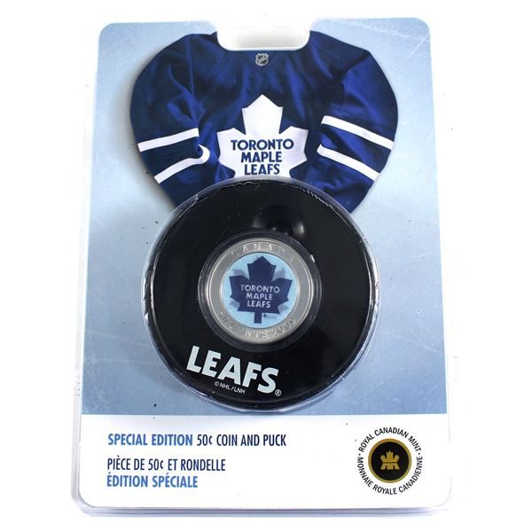 2009 Canada 50-cent Toronto Maple Leafs Hockey Lenticular Coin & Puck Set