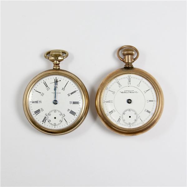 Two (2) Waltham 18S Model 1883 Model Pocket Watches