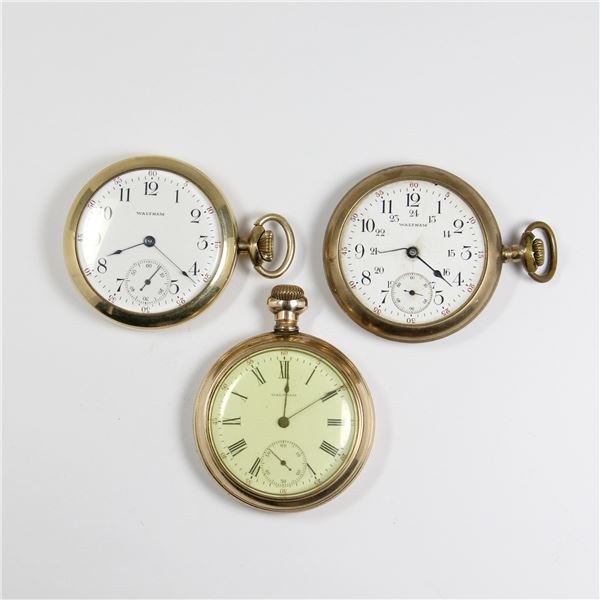 Three (3) Waltham 1899 Model Pocket Watches