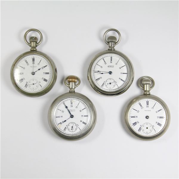 Four (4) Waltham 18S 1883 Model Pocket Watches