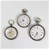 Image 1 : Three (3) Swiss .800 Silver Pocket Watches