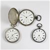 Image 2 : Three (3) English Sterling Keywind Pocket Watches