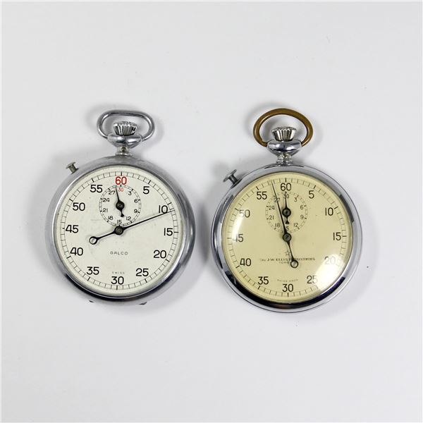 Two (2) Swiss Stop Watches