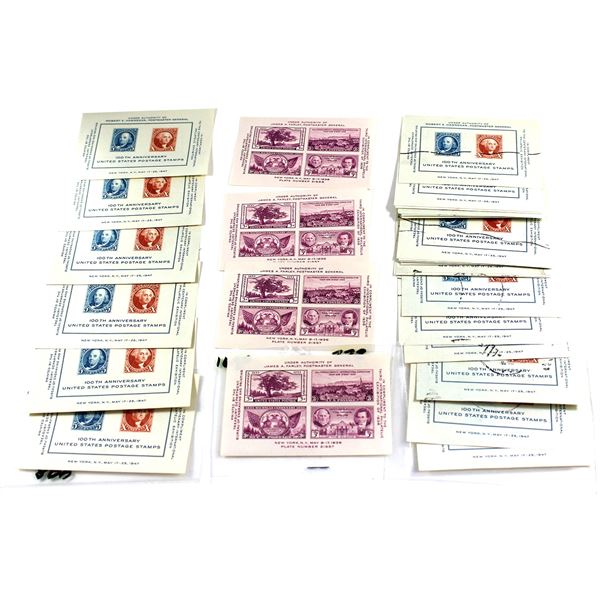 Lot of 1936 & 1947 USA  centennial postage stamps. lot includes: approximately 30x  1947 100th anniv