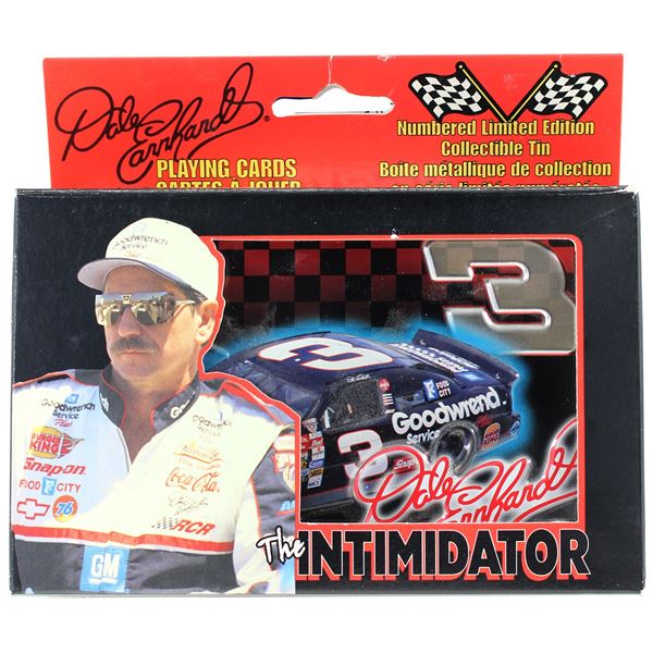 Nascar-Dale Earnhardt 1999 Bicycle Playing Cards-The Intimidator-Numbered LE Collector Tin