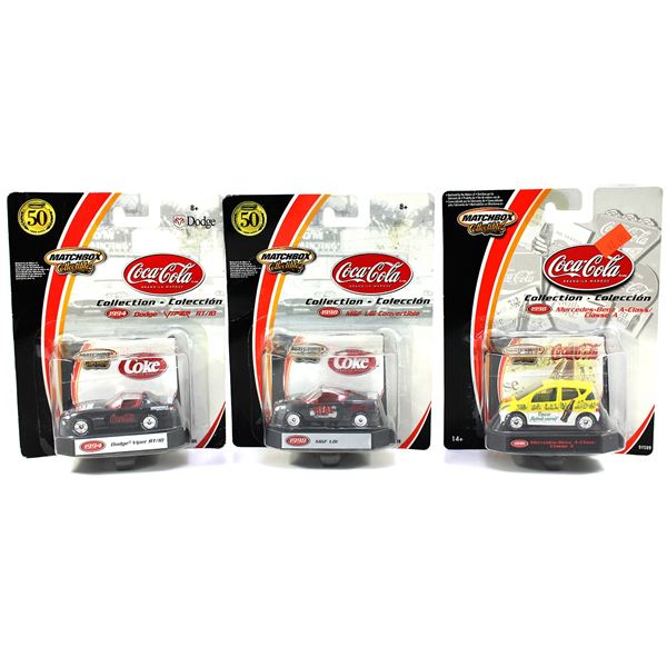 Matchbox Collection 2002 Coca-Cola Die-Cast Cars. 3pcs.