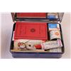 Image 2 : Vintage Tin Johnson & Johnson Auto First Aid Kit w/ Contents + Vogue Tobacco Tin