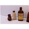 Image 8 : (19) Vintage Medicine Bottles + (3 Beakers