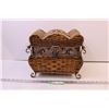 Image 1 : Decorative Wicker Box w/ Metal Frame