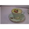 Image 2 : (5) Assorted Cup and Saucer Pairs + Cream Pitcher